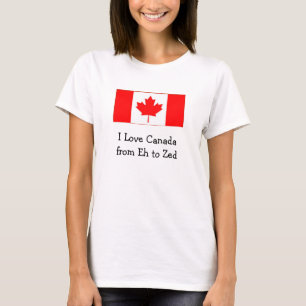 Ik hou van Canada van Eh tot Zed T-shirt