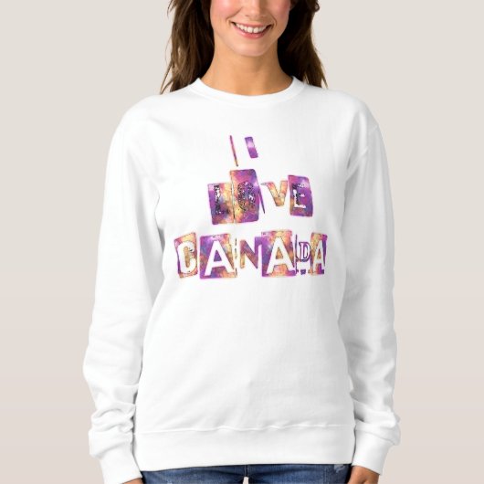 Ik hou van Canada Vrouwen Basic Sweatshirt (Voorkant)
