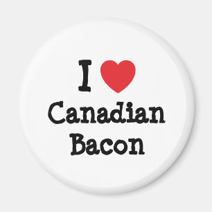 Ik hou van Canadian Bacon hart T-Shirt Magneet