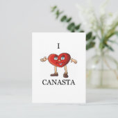 ik hou van canasta briefkaart (Staand voorkant)