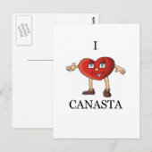 ik hou van canasta briefkaart (Voorkant / Achterkant)