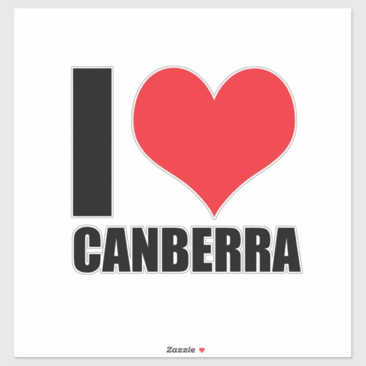 Ik hou van Canberra Sticker (Vel)
