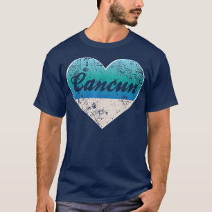 Ik hou van Cancun, hart bestemmingsvakantie cadeau T-shirt