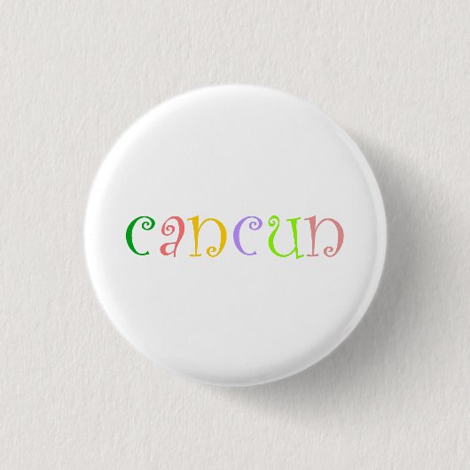 Ik hou van Cancun Ronde Button 3,2 Cm (Voorkant)