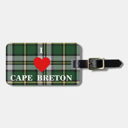 Ik hou van CAPE BRETON Personalized Travel label. Bagagelabel (Voorkant horizontaal)
