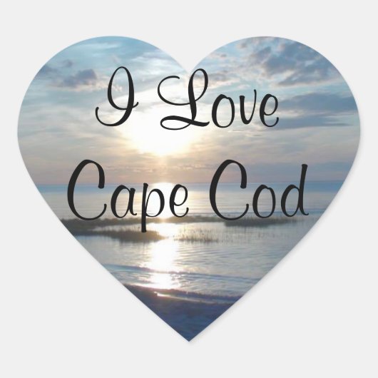 Ik hou van Cape Cod Heart Stickers (Voorkant)