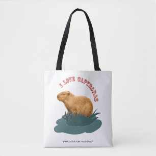 Ik hou van capibara's Knuffel capibara liefhebber Draagtas