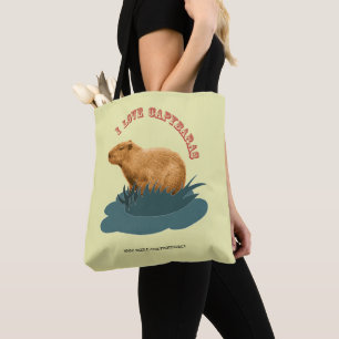 Ik hou van capibara's Knuffel capibara liefhebber Draagtas