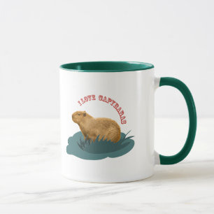 Ik hou van capibara's Knuffel capibara liefhebber Mok
