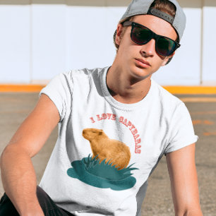 Ik hou van capibara's Knuffel capibara liefhebber T-shirt