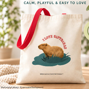Ik hou van capibara's Knuffel capibara liefhebber Tote Bag