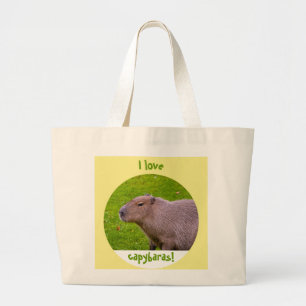 Ik hou van capybaras grote tote bag