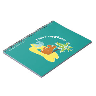 Ik hou van capybara's Tropisch strand kunst Notitieboek