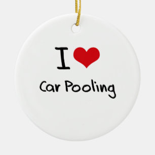 Ik hou van Car Pooling Keramisch Ornament