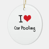 Ik hou van Car Pooling Keramisch Ornament (Links)