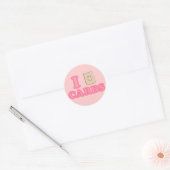Ik hou van Carbs Ronde Sticker (Envelop)