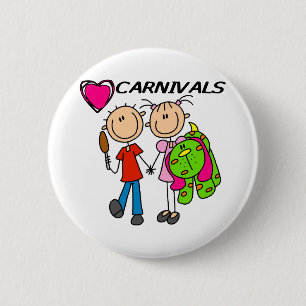 Ik hou van Carnivalen Ronde Button 5,7 Cm