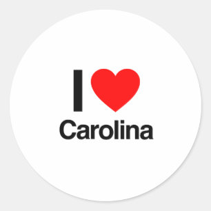 ik hou van carolina ronde sticker
