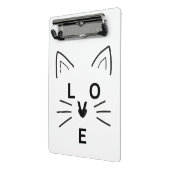Ik hou van Cat Schattige Meow Meow Mini Klembord (Angled2)