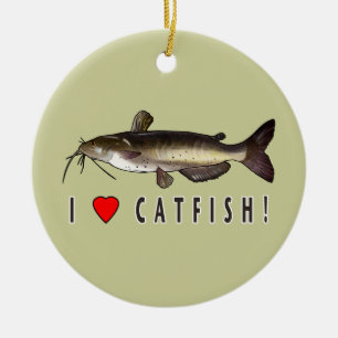 Ik hou van Catfish! Keramisch Ornament