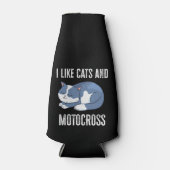 Ik hou van Cats en Motocross Gift Flesjeskoeler (Voorkant)