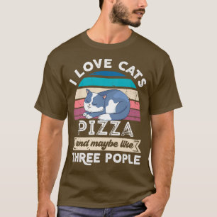 Ik hou van Cats Pizza en als Three People Premium T-shirt