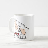 Ik hou van caulk koffiemok (Voorkant links)