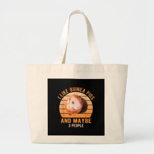 Ik hou van cavia's Wheek Cavy Lover cavia Pig Mom Grote Tote Bag