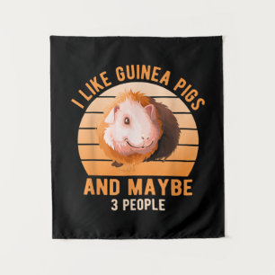 Ik hou van cavia's Wheek Cavy Lover cavia Pig Mom Wandkleed