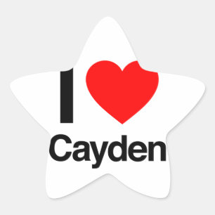 ik hou van cayden ster sticker