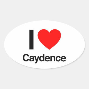 ik hou van caydence ovale sticker