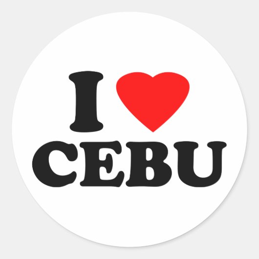 Ik hou van Cebu Ronde Sticker (Voorkant)