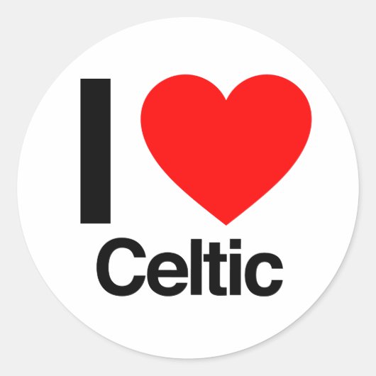 ik hou van celtic ronde sticker (Voorkant)