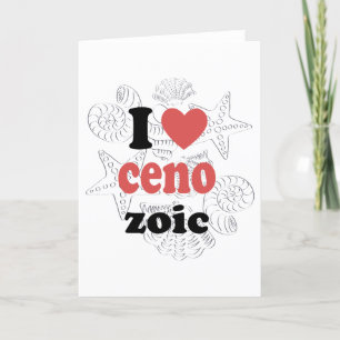 Ik hou van Cenozoic grappig citaat voor wetenschap Bedankkaart