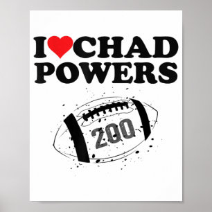 Ik hou van Chad Powers 200 American Football Under Poster