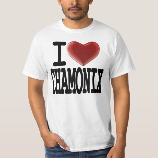 Ik hou van CHAMONIX T-shirt (Voorkant)