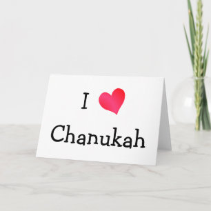 Ik hou van Chanoeka Feestdagen Kaart