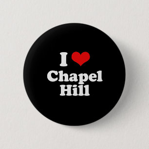 Ik hou van Chapel Hill Tshirt White Tshirt Ronde Button 5,7 Cm