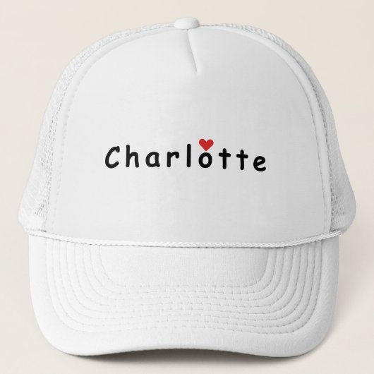 Ik hou van Charlotte Trucker Pet (Voorkant)