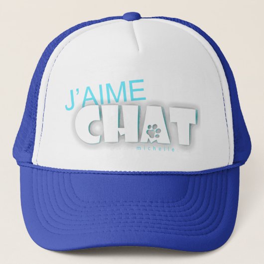 Ik hou van chat Trucker Hat Trucker Pet (Voorkant)