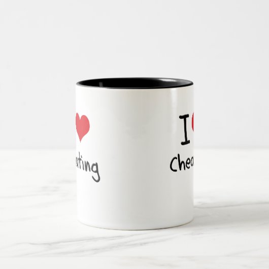 Ik hou van Cheating Tweekleurige Koffiemok (Center)