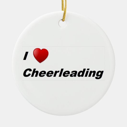 Ik hou van Cheerlead Keramisch Ornament (Voorkant)