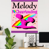  IK HOU VAN CHEERLEADING GEPERSONALISEERD POSTER (Thuiskantoor)