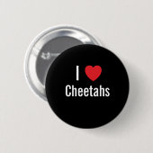 Ik hou van Cheetahs Ronde Button 5,7 Cm (Voorkant /achterkant)