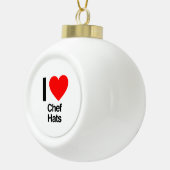 Ik hou van chef-petten keramische bal ornament (Rechts)
