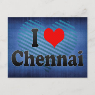Ik hou van Chennai, India. Mera Pyar Chennai, Indi Briefkaart