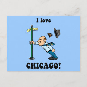 Ik hou van Chicago Briefkaart