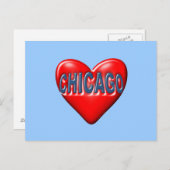 Ik hou van Chicago Briefkaart (Voorkant / Achterkant)