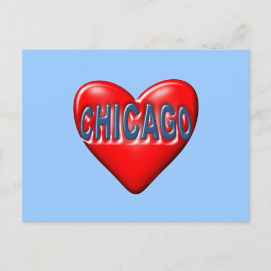 Ik hou van Chicago Briefkaart (Voorkant)