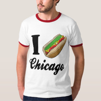 Ik hou van Chicago Hot Dogs T-shirt